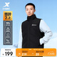 特步男子秋冬保暖加絨加厚戶(hù)外運動(dòng)羽絨服馬甲時(shí)尚 正黑色 S 