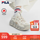 斐樂(lè )（FILA）官方女鞋復古運動(dòng)鞋新款加絨可頌鞋休閑鞋老爹鞋 豆腐白/燕麥色-TO 37.5