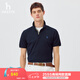 哈吉斯（HAZZYS）男裝 25夏季新款【張晚意明星同款】不“卷”領(lǐng)polo衫ASTZE0CBE10 藏青色NV XL （180/100A 50）