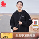 思凱樂(lè )SCALER戶(hù)外抓絨衛衣女搖粒絨上衣保暖仿羊羔絨連帽外套抓絨衣 黑色（男女同款） M