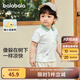 巴拉巴拉嬰兒t恤寶寶上衣男童衣服兒童短袖夏裝POLO領(lǐng)型氣質(zhì)紳士 本白10101 90
