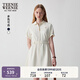 Teenie Weenie小熊女裝白色連衣裙2025年夏季新款簡(jiǎn)約氣質(zhì)通勤學(xué)院裙子 乳白色 M