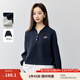 茵曼（INMAN）撞色假兩件拼接衛(wèi)衣女2025秋季時尚復(fù)古學(xué)院百搭舒適休閑上衣 寶藍色 M