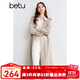 百圖betu女裝秋季新款風衣收腰顯瘦百搭中長款風衣外套女2409T71 燕麥色 M