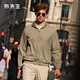 布先生【羊毛防風(fēng)保暖夾克-連帽】純色時(shí)尚百搭外套男士時(shí)尚上衣PT16782 灰鱷綠 M (170)