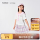 巴拉巴拉【miiiiichan IP商場(chǎng)同款】女童套裝夏兒童裝2025兩件套 紅色調(diào)00366 140