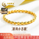 中國黃金（CHINA GOLD）黃金手鏈女足金小方糖手鏈轉運珠手串七夕情人節禮物送女友老婆 足金方糖手串約2.2g*品牌禮盒