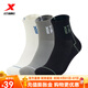 特步（XTEP）【3雙裝】運(yùn)動(dòng)襪男秋冬新款跑步襪舒適透氣中襪訓(xùn)練男襪 米白 【混色裝】 均碼