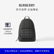 博柏利（BURBERRY）【禮物】男包 Rocco - 炭灰色格紋雙肩背包