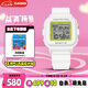 卡西歐（CASIO）手表女士BABY-G小方塊DIY運(yùn)動(dòng)電子學(xué)生兒童表七夕禮物BGD-10K-7