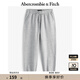 ABERCROMBIE & FITCH男裝24春秋經(jīng)典小麋鹿抓絨美式baggy風(fēng)運(yùn)動(dòng)衛(wèi)褲長褲KI134-4099 灰色 XL (180/98A)