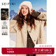 詩(shī)凡黎（'SEIFINI）桑蠶絲連帽單排扣毛呢外套23冬新款學(xué)院雙面呢大衣女 米黃 S 155/80A