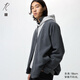優(yōu)衣庫合作款/男裝女裝搖粒絨寬松開(kāi)衫/長(cháng)袖25秋冬新款483980 08 深灰色 M