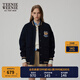 Teenie Weenie小熊秋季簡約學(xué)院風(fēng)棒球服衛(wèi)衣開衫外套寬松時尚女裝 藏青色 M (165)
