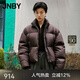江南布衣（JNBY）秋冬新品羽絨服女短款面包服O型厚款立領(lǐng)簡約休閑5O0C11600 201/暗咖 M
