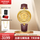西普尼金表（HIPINE）金表女防水石英表輕奢純金999旋轉式表殼黃金手表女士生日禮物【時(shí)來(lái)運轉】金重1.5g+