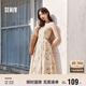 森馬（Semir）連衣裙女顯瘦甜美度假風(fēng)2025夏季森系滿印吊帶裙浪漫109325114033