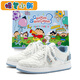 蠟筆小新鞋子男拼接涂鴉潮流板鞋秋季新款低幫耐磨情侶休閑鞋女 云朵藍 42