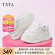 他她（TATA）小白鞋小白鯨2025夏季新款增高鞋休閑厚底板鞋女鞋松糕 白色 37