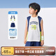 左西男童背心套裝兒童學(xué)院風(fēng)運動球衣2025新款涼感兩件套 藏青色 150