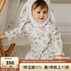 OAK FAMILY夾棉連體衣嬰兒棉服秋冬裝新生兒保暖百天男女寶寶柔暖滿(mǎn)月衣服 含帽子 愛(ài)麗絲花園【斜襟款】 80cm