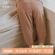 乖奇熊男女寶寶高腰護肚褲秋冬季無(wú)骨睡褲嬰兒居家打底長(cháng)褲子彈力 紅棕 80
