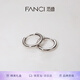 范琦（Fanci） 圓月耳環(huán)女氣質(zhì)個性耳飾學(xué)生配飾禮物送女友 圓月耳圈-白金色