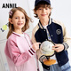 安奈兒童裝男女童外套2025秋新款 冰云粉 170cm