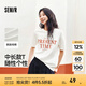 森馬（Semir）短袖T恤女中長款純棉衣服個(gè)性休閑風(fēng)夏季寬松字母套頭衫潮流 本白10102 L 165/88A