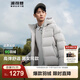 波司登（BOSIDENG）冬季羽絨服男女同款情侶裝短款連帽新國標90絨商場(chǎng)外套 純凈灰8969 2XL 180/100A 體重約150-170斤