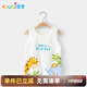 優(yōu)奇寶寶背心上衣夏季薄款嬰兒夏裝t恤純棉紗布衣服女無袖吊帶小背心