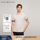 TOMMY HILFIGER【透氣舒適】夏季男裝珠地網(wǎng)眼撞色袖口修身短袖POLO衫JA239 米白色AWD L （推薦：140-155斤）