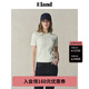 ELAND衣戀針織T恤女甜美絞花小圓領(lǐng)修身顯瘦短袖上衣2025夏季新款 象牙白/白色(39)Ivory S /160