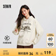 森馬[商場同款]中國國家地理系列衛(wèi)衣女圖案2024新款加絨寬松冬裝 淺花灰00232 M