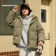 美特斯邦威羽絨服男2025冬季新款運動(dòng)百搭短款加厚連帽保暖純色外套