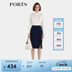 PORTS寶姿年秋冬新品女裝半身裙ALL9S003NWQ088 NAVY L (8)