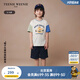 Teenie Weenie Kids小熊童裝24夏季款男童度假風(fēng)短袖短褲套裝 撞色 120 cm