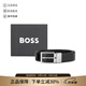 雨果博斯（HUGO BOSS）新品 男士牛皮可裁剪雙面旋轉皮帶腰帶3.5cm禮物男 50471845 002 黑色/深棕色