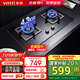 華帝（VATTI）燃?xì)庠蠲簹庠钐烊粴?灶臺(tái)猛火灶 嵌入式臺(tái)式臺(tái)嵌兩用 華帝官方灶具雙灶 開孔可調(diào)節(jié) 一級(jí)能效 【均衡穩(wěn)火】4.3天然氣55B i10055B