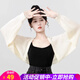 歐貝汐開(kāi)衫夏季薄款女長(cháng)袖針織衫鏤空防曬罩衫吊帶外搭短款空調坎肩上衣 杏色 均碼 【建議80-120斤】