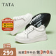 他她（TATA）厚底休閑板鞋女鞋輕便松糕鞋百搭小白鞋春季新款CYC01AM5 白/銀 37