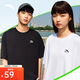 安踏休閑短袖t恤男女同款夏季簡(jiǎn)約純色圓領(lǐng)運動(dòng)打底衫寬松情侶上衣