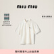 MIU MIU【七夕禮物】繆繆女士徽標(biāo)飾Polo衫上衣 白色 S