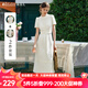 Olrain歐芮兒蕾絲小眾短袖兩件套裝裙2025新款法式浪漫時(shí)尚套裝女 米白色 M