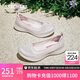 斯凱奇（Skechers）女鞋秋季淺口單鞋舒適平底一腳蹬懶人鞋輕便休閑鞋104199