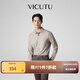 威可多（VICUTU） 黑科技暖燚絨 男士長袖T恤舒適磨毛長袖保暖 簡約商務(wù)百搭打底衫 淺米 XL