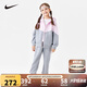 NIKE3BRAND 耐克男女童開襟衛(wèi)衣+褲子2件套冬季加絨保暖兒童套裝