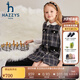 哈吉斯（HAZZYS）品牌童裝女童連衣裙秋新品舒適透氣經(jīng)典圓領(lǐng)時(shí)尚顯瘦馬甲裙 藏藍(lán) 145