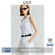LILY2025夏新款女裝經(jīng)典基礎款修身彈力百搭圓領(lǐng)無(wú)袖T恤吊帶背心 601白色 S