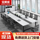 安美誠家具辦公室大小型會(huì )議桌長(cháng)桌簡(jiǎn)約辦公桌員工培訓洽談桌 暖白色 3.2米會(huì )議桌(含10把椅子)